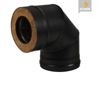 Сэндвич-колено BLACK (AISI 430 0,8мм/оц) 90° 3 секции д.115х200